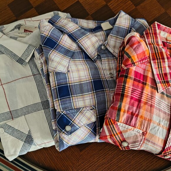 3 Mens Levi Long Sleeve Shirts XXL - Picture 1 of 8